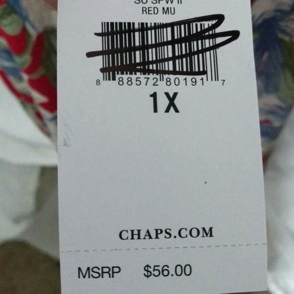 Brand New Chaps Woman’s Sexy Hawaiian Aloha 1X - Picture 7 of 7